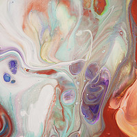 Buy canvas prints of Alien Worlds. Abstract Fluid Acrylic Painting by Jenny Rainbow