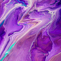 Buy canvas prints of Pacific Ocean Flows. Abstract Fluid Acrylic Painti by Jenny Rainbow