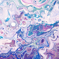 Buy canvas prints of Underwater Worlds Fragment 1.  Abstract Fluid Acry by Jenny Rainbow