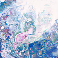 Buy canvas prints of Underwater Worlds Fragment 6.  Abstract Fluid Acry by Jenny Rainbow