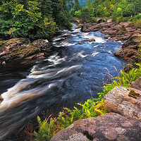 Buy canvas prints of Dark Wild Waters. Highlands, Scotland by Jenny Rainbow