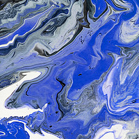 Buy canvas prints of The Rivers Of Babylon Fragment. 2. Abstract Fluid  by Jenny Rainbow