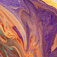 Buy canvas prints of Purple Vibrations 1. Acrylic Fluid Paints by Jenny Rainbow