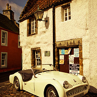 Buy canvas prints of Vintage Touch. Culross Sketches. Scotland by Jenny Rainbow