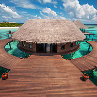 Buy canvas prints of Water SPA  Center. Maldives by Jenny Rainbow