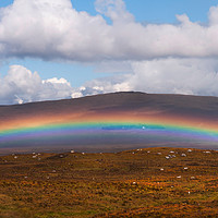 Buy canvas prints of Low Rainbow in Highlands by Jenny Rainbow