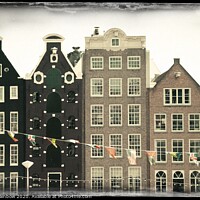 Buy canvas prints of Vintage Amsterdam Old Card by Jenny Rainbow