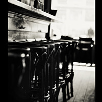 Buy canvas prints of Amsterdam Posters. In the Bar by Jenny Rainbow