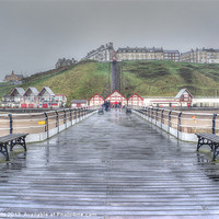 Buy canvas prints of Saltburn pier to shore. by colin potts
