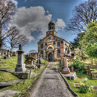 Buy canvas prints of Cliviger Village Church by colin potts