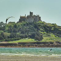 Buy canvas prints of Kites and Castle by chris wood