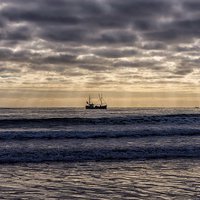 Buy canvas prints of Sunrise Fishing by chris wood