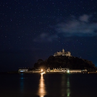 Buy canvas prints of St Michaels Mount by night by chris wood