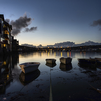 Buy canvas prints of Harbour Lights by chris wood