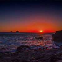 Buy canvas prints of Cornish sunset by Steve Cowe