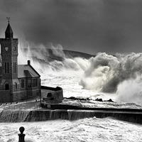 Buy canvas prints of Porthleven Storm force by Steve Cowe