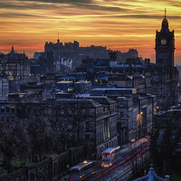 Buy canvas prints of Edinburgh Sunset from Calton Hill by Leo Jaleo 
