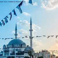 Buy canvas prints of Taskim Mosque Istanbul by richard sayer