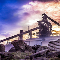 Buy canvas prints of The Last Breaths of a Steel Giant by richard sayer