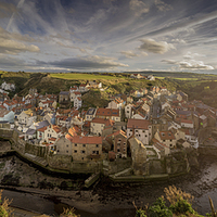 Buy canvas prints of Abundant Charm of Staithes by richard sayer