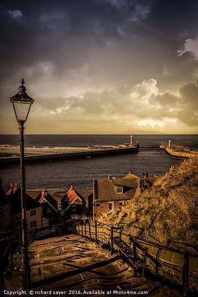 Vintage Whitby Picture Board by richard sayer