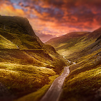 Buy canvas prints of Honister Pass Sundown by richard sayer
