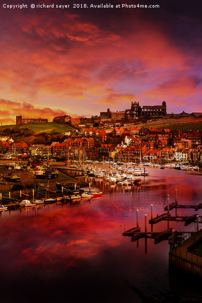 Whitby Port Picture Board by richard sayer