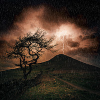 Buy canvas prints of Roseberry Topping A Stormy Majesty by richard sayer