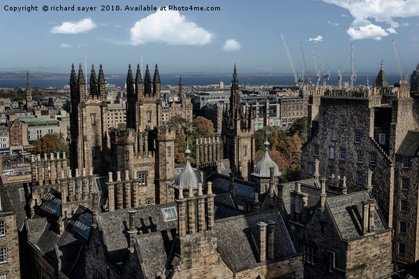 A Majestic Edinburgh Rooftop Experience Picture Board by richard sayer
