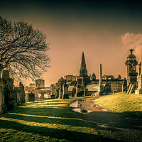 Buy canvas prints of The Eerie Necropolis of Glasgow by richard sayer