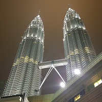 Buy canvas prints of Petronas Towers Kuala Lumpur by Mark McDermott