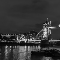 Buy canvas prints of London at night, Tower Bridge and Tower of London by Kevin Duffy
