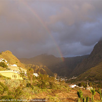 Buy canvas prints of Rainbow over the valley by Lee Mullins