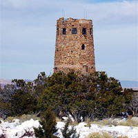 Buy canvas prints of Snow around the watch tower by Lee Mullins