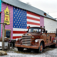 Buy canvas prints of Seligmans old fire truck by Lee Mullins