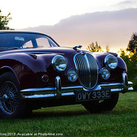 Buy canvas prints of Mark II Jaguar at sunset by Lee Mullins