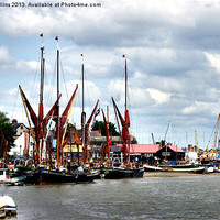 Buy canvas prints of Thames sailing barges at Maldon by Lee Mullins