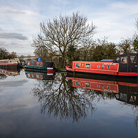 Buy canvas prints of Canal Boat Reflections by Gary Kenyon