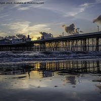 Buy canvas prints of North Pier in Blackpool at Sunset by Gary Kenyon