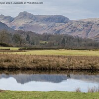 Buy canvas prints of Reflections Langdale pikes  by Gary Kenyon