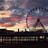 Buy canvas prints of Big Wheel on Central Pier by Gary Kenyon