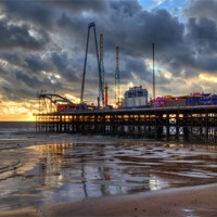 Buy canvas prints of South Pier Blackpool by Gary Kenyon
