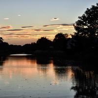 Buy canvas prints of Last Light On The Lancaster Canal by Gary Kenyon