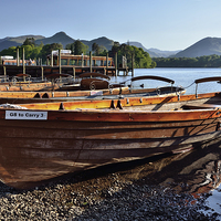 Buy canvas prints of Derwentwater Boats by Gary Kenyon