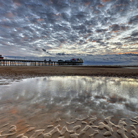 Buy canvas prints of North Pier Blackpool Beach by Gary Kenyon