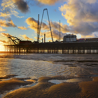 Buy canvas prints of Blackpool Beachscape by Gary Kenyon