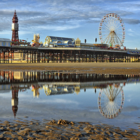 Buy canvas prints of Tower And Pier Blackpool by Gary Kenyon
