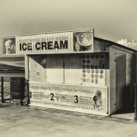 Buy canvas prints of Ice Cream Kiosk Fleetwood by Gary Kenyon