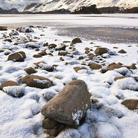Buy canvas prints of  Snowy Derwentwater by Gary Kenyon