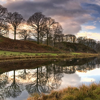 Buy canvas prints of Sunset Skies On The River Brathay by Gary Kenyon